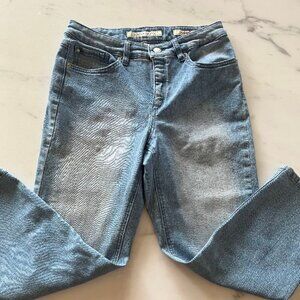 Jones New York Lt Blue Front Faded SoHo Capri - Size 2